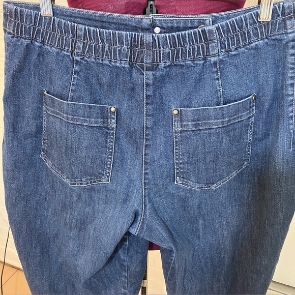 OSKA Blue Denim Barrel-Leg Jeans Us Size 12/14 - Picture 7 of 11